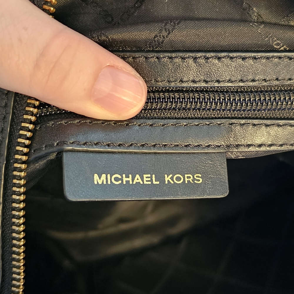 Michael Kors Black Pebbled Leather Satchel - Picture 2 of 9